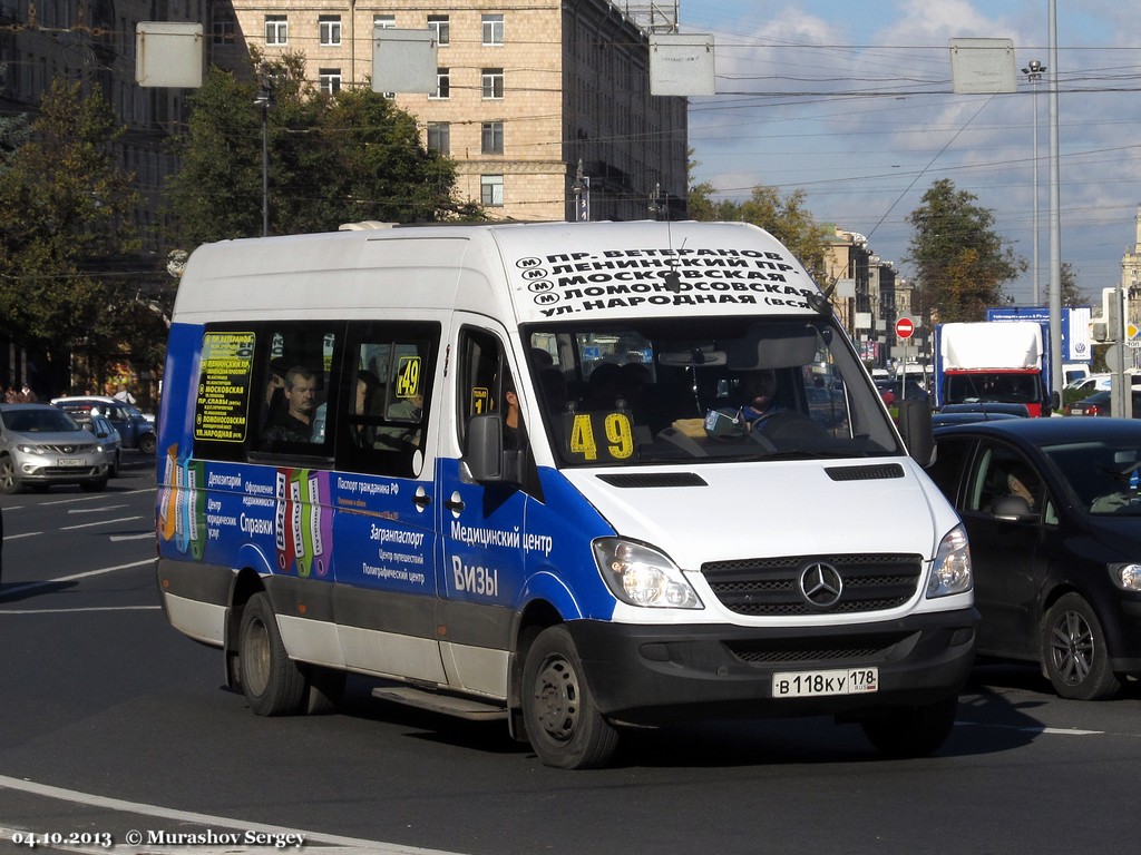 Санкт-Петербург, Луидор-22360C (MB Sprinter) № В 118 КУ 178