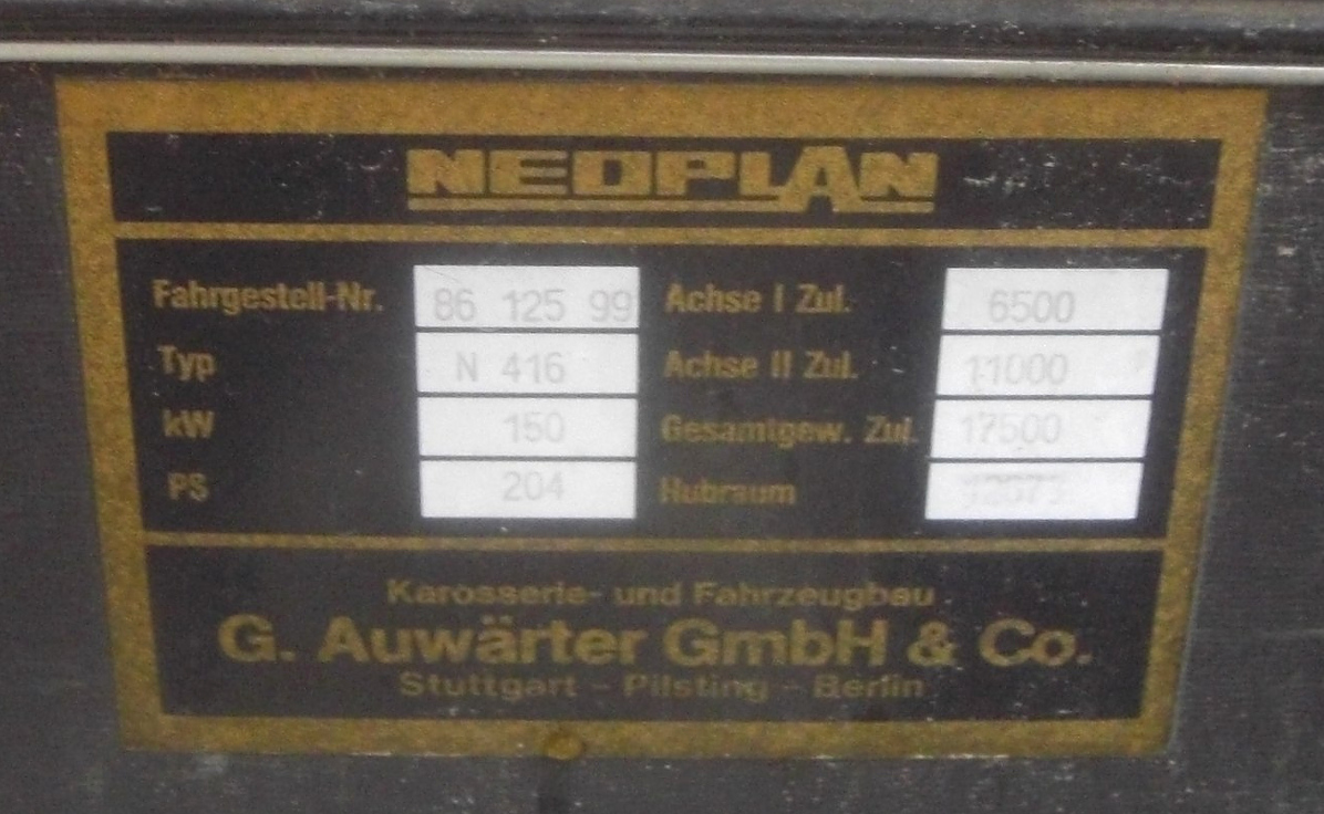 Tver region, Neoplan N416SL II # АМ 115 69; Tver region — Nameplates & VINs