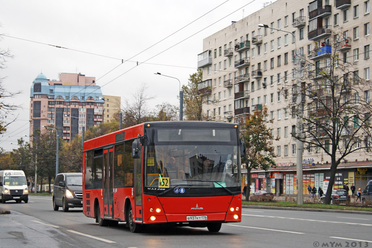 Санкт-Петербург, МАЗ-206.067 № В 937 КТ 178