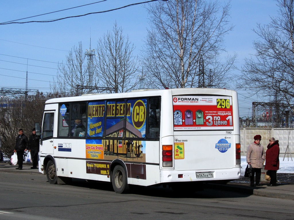 Санкт-Петербург, ПАЗ-320412-05 № 7592