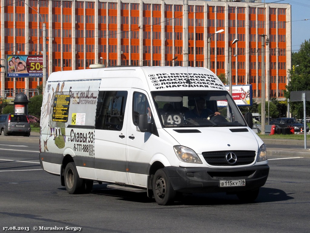 Санкт-Петербург, Луидор-22360C (MB Sprinter) № В 115 КУ 178