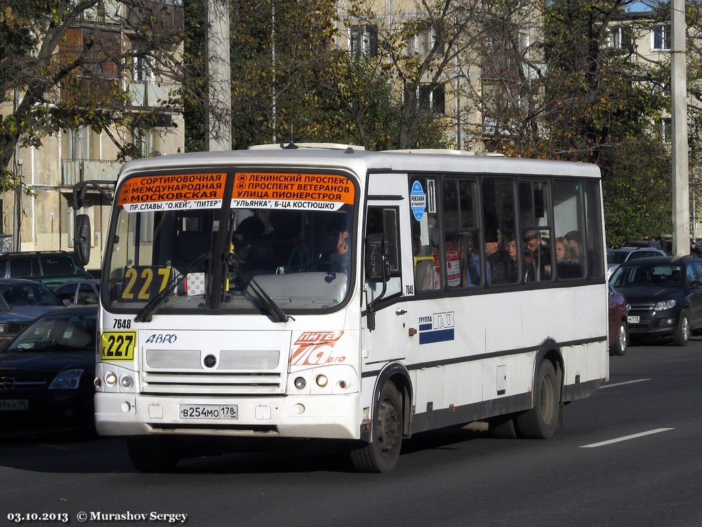 Санкт-Петербург, ПАЗ-320412-05 № 7648