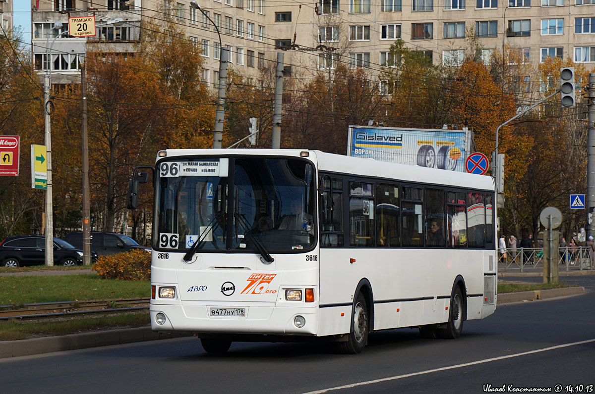 Санкт-Петербург, ЛиАЗ-5293.53 № 3616