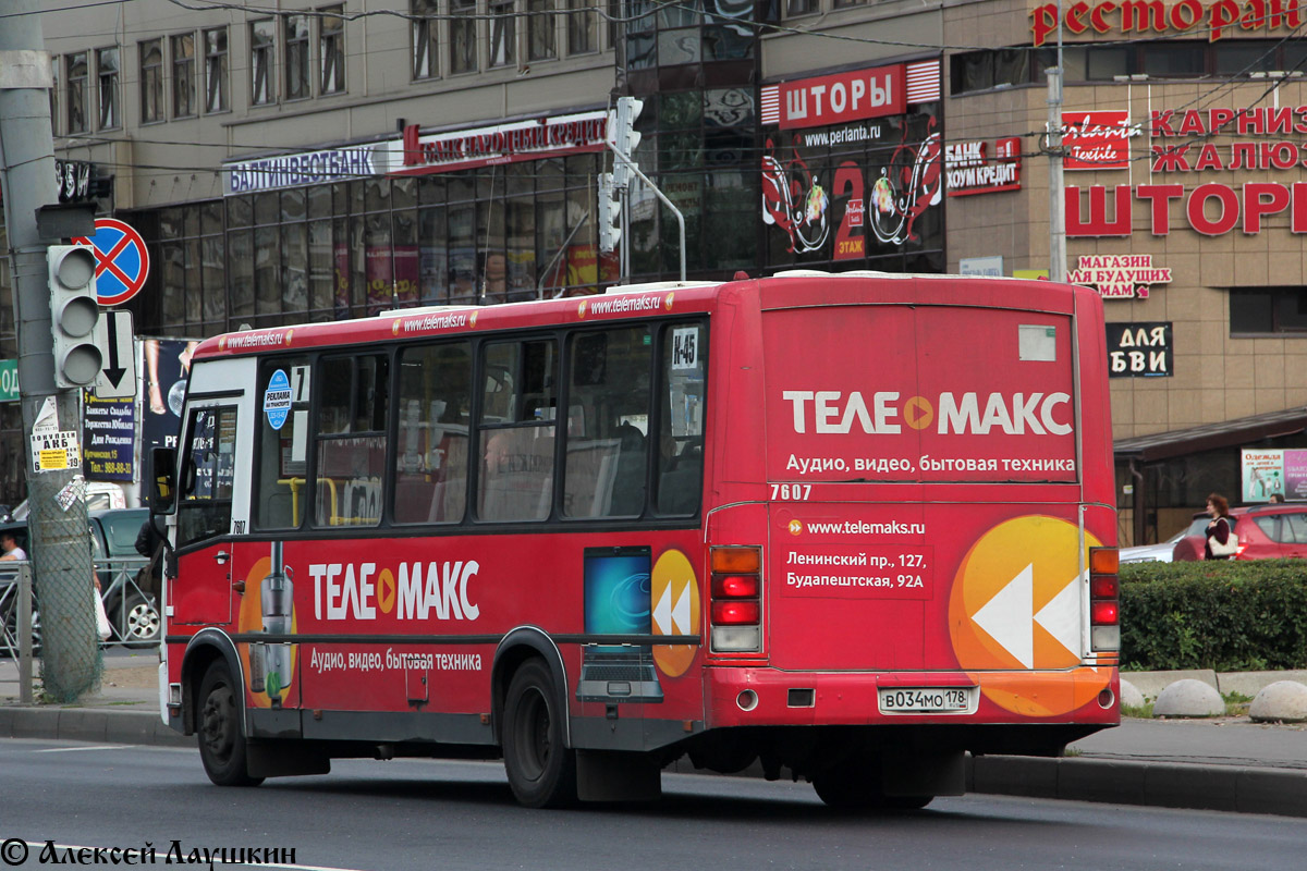 Санкт-Петербург, ПАЗ-320412-05 № 7607