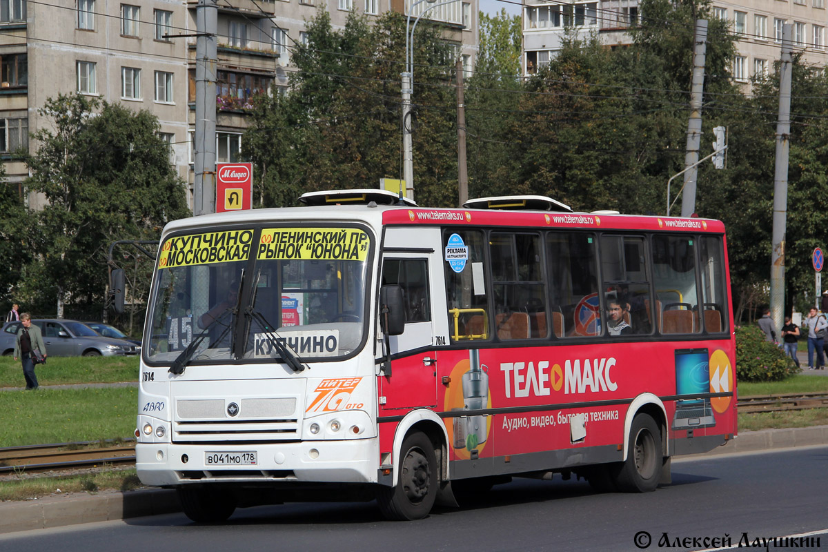 Санкт-Петербург, ПАЗ-320412-05 № 7614