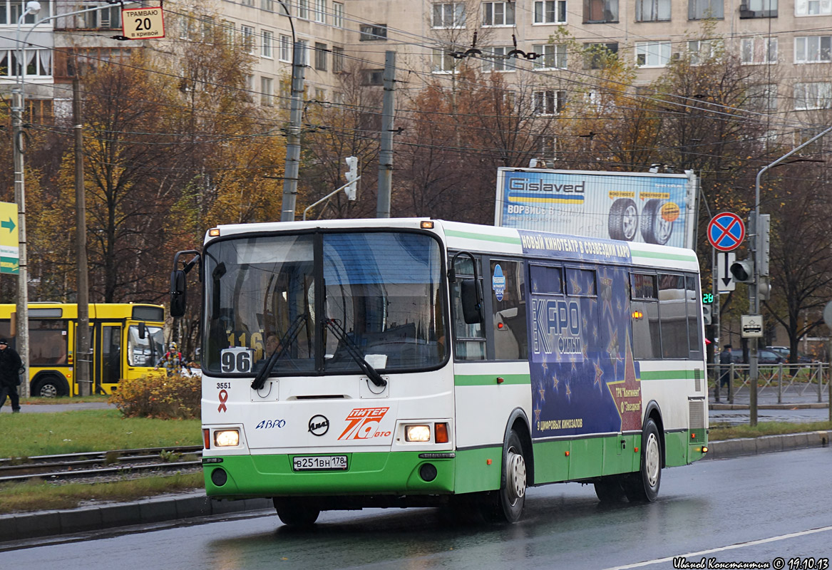 Санкт-Петербург, ЛиАЗ-5293.53 № 3551