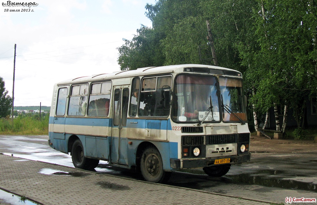 Вологодская область, ПАЗ-3205-110-50 № 0227