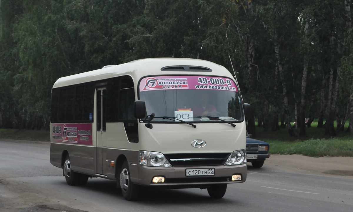 Омская область, Hyundai County Deluxe № С 120 ТН 55