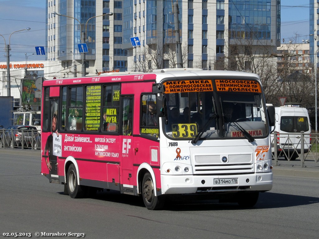 Санкт-Петербург, ПАЗ-320412-05 № 7689