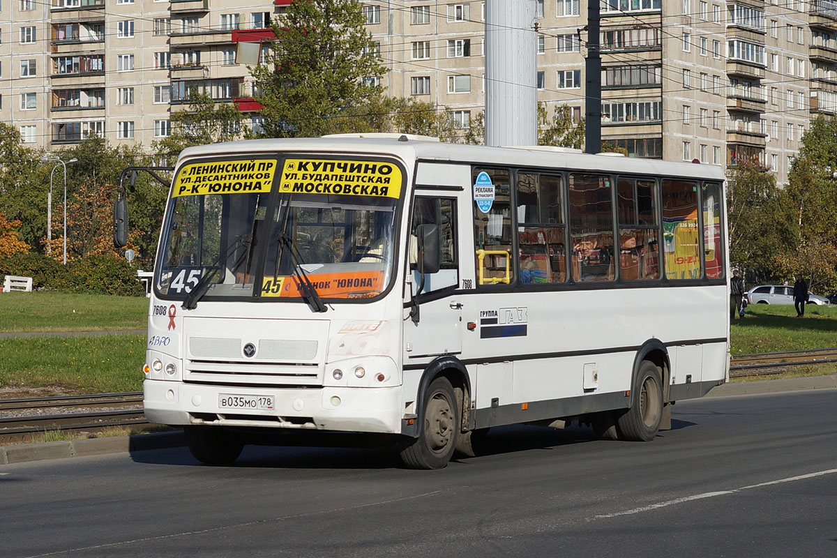 Санкт-Петербург, ПАЗ-320412-05 № 7608