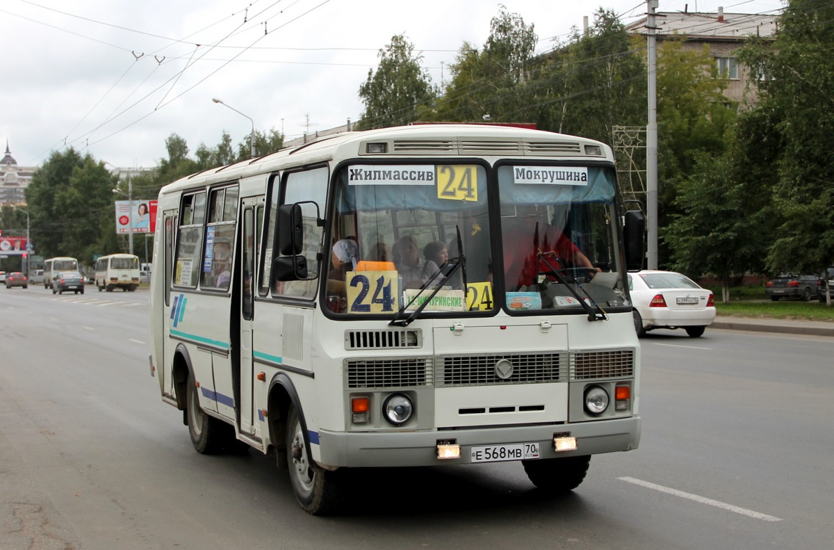 Томская область, ПАЗ-32053 № Е 568 МВ 70