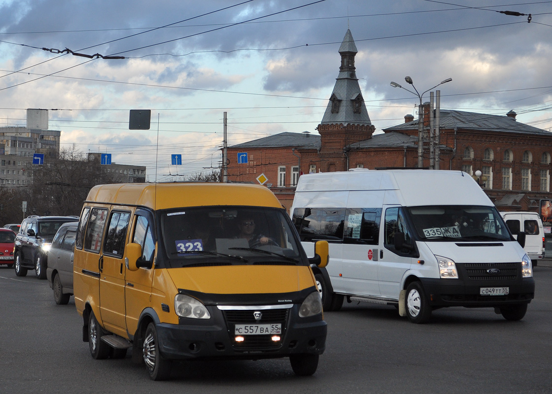Omsk region, GAZ-322132 (XTH, X96) № С 557 ВА 55; Omsk region, Imya-M-3006 (Z9S) (Ford Transit) № С 049 ТТ 55