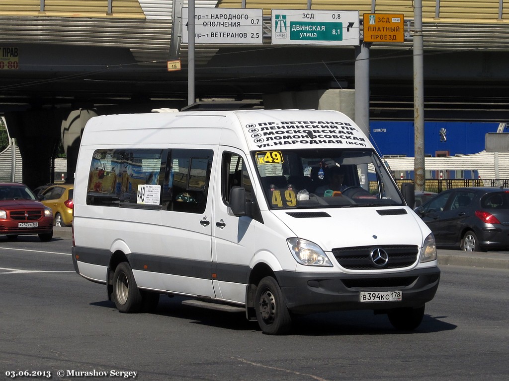 Санкт-Петербург, Луидор-22360C (MB Sprinter) № В 394 КС 178