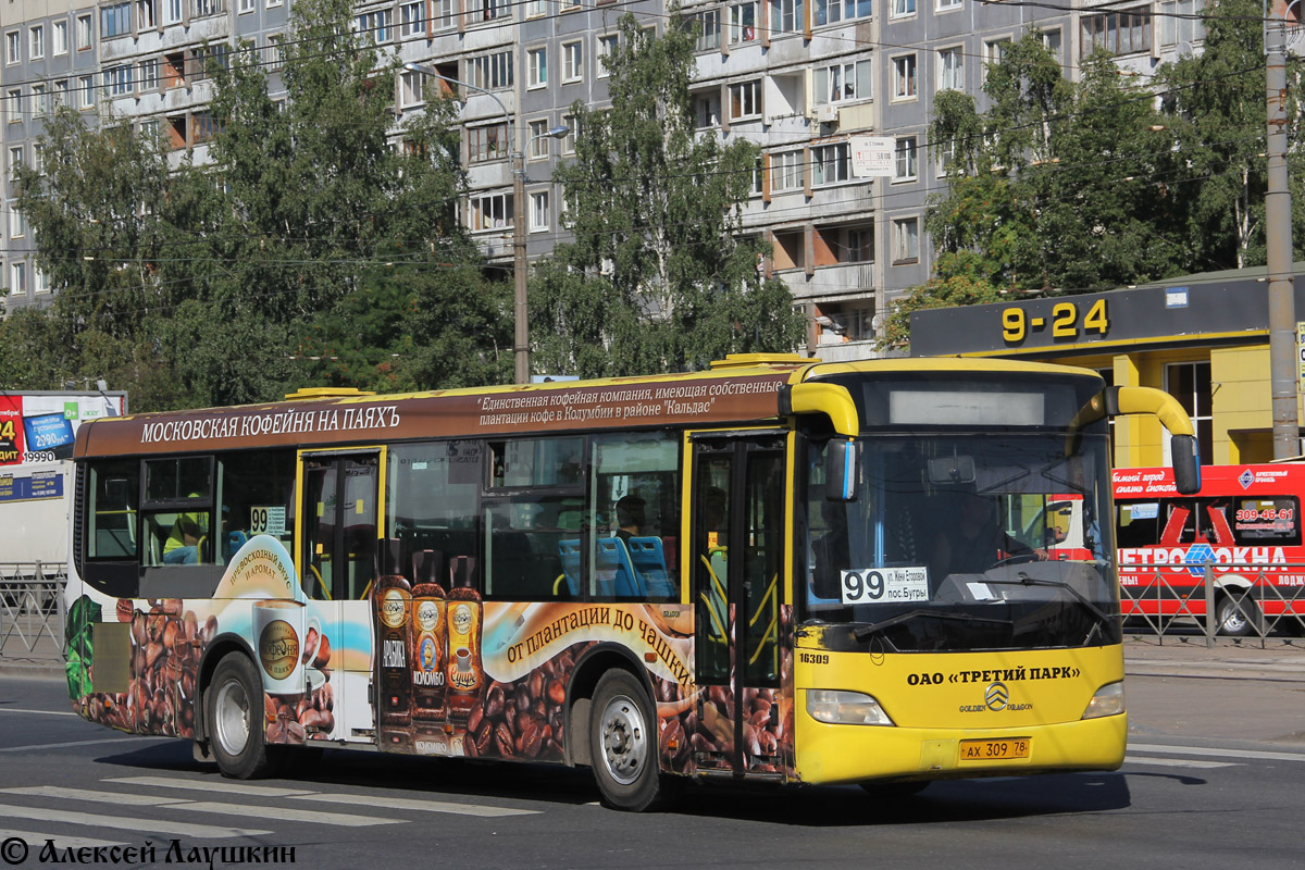 Санкт-Петербург, Golden Dragon XML6112UE № АХ 309 78