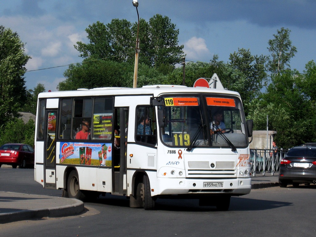 Санкт-Петербург, ПАЗ-320402-05 № 7886