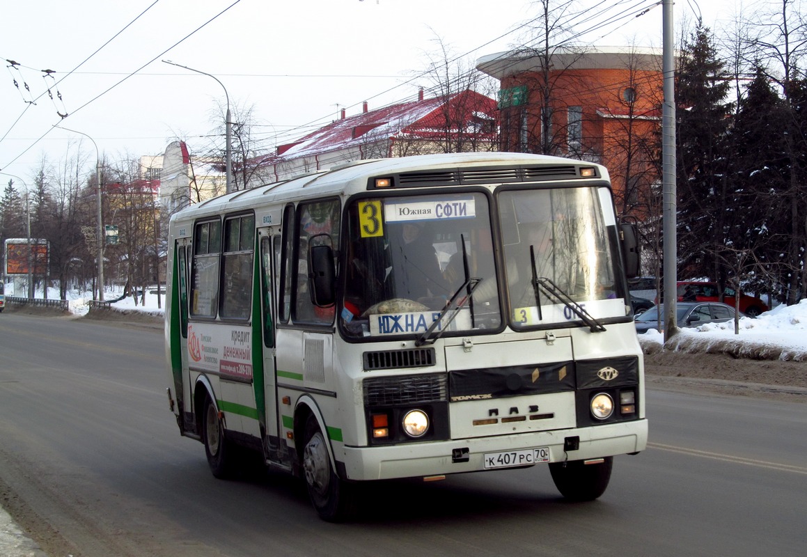 Томская область, ПАЗ-32054 № К 407 РС 70