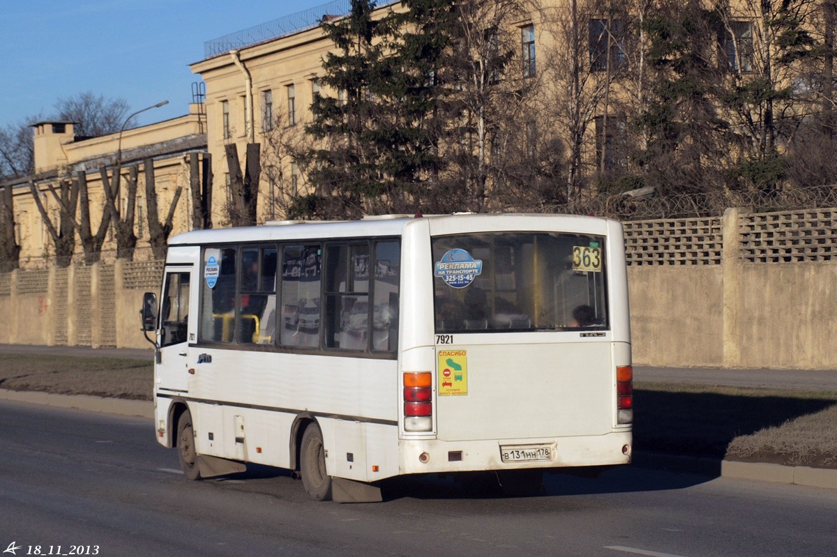 Санкт-Петербург, ПАЗ-320402-05 № 7921