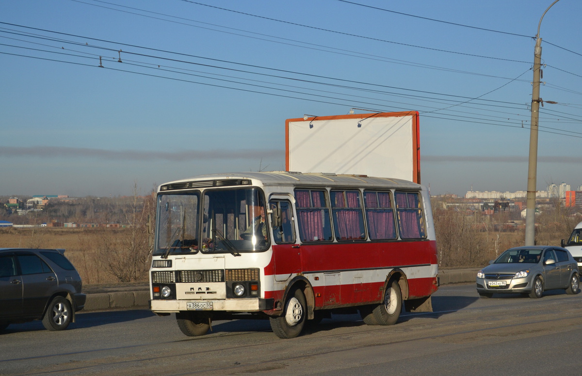 Омская область, ПАЗ-32051 № А 386 ОС 55