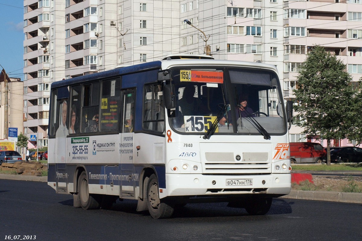 Санкт-Петербург, ПАЗ-320402-05 № 7940