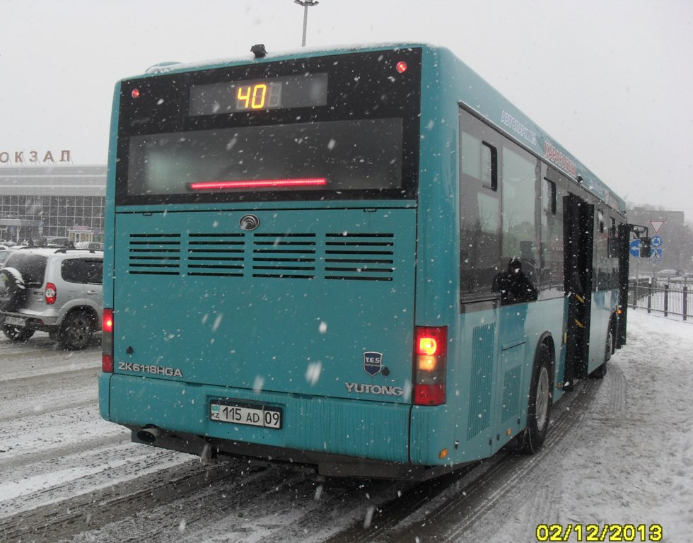 Карагандинская область, Yutong ZK6118HGA № 115 AD 09