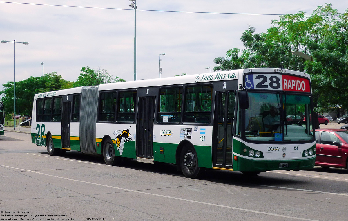 Аргентина, Todo Bus Pompeya II Articulado № 151