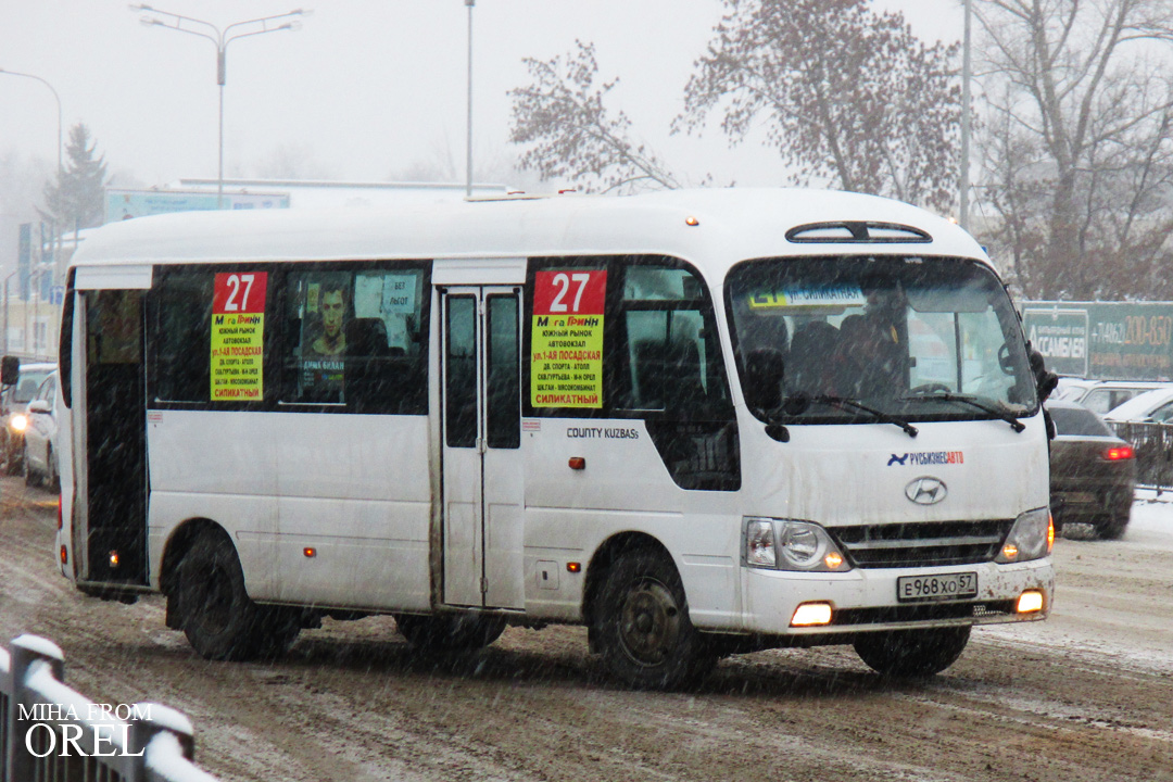 Орловская область, Hyundai County Kuzbass № Е 968 ХО 57