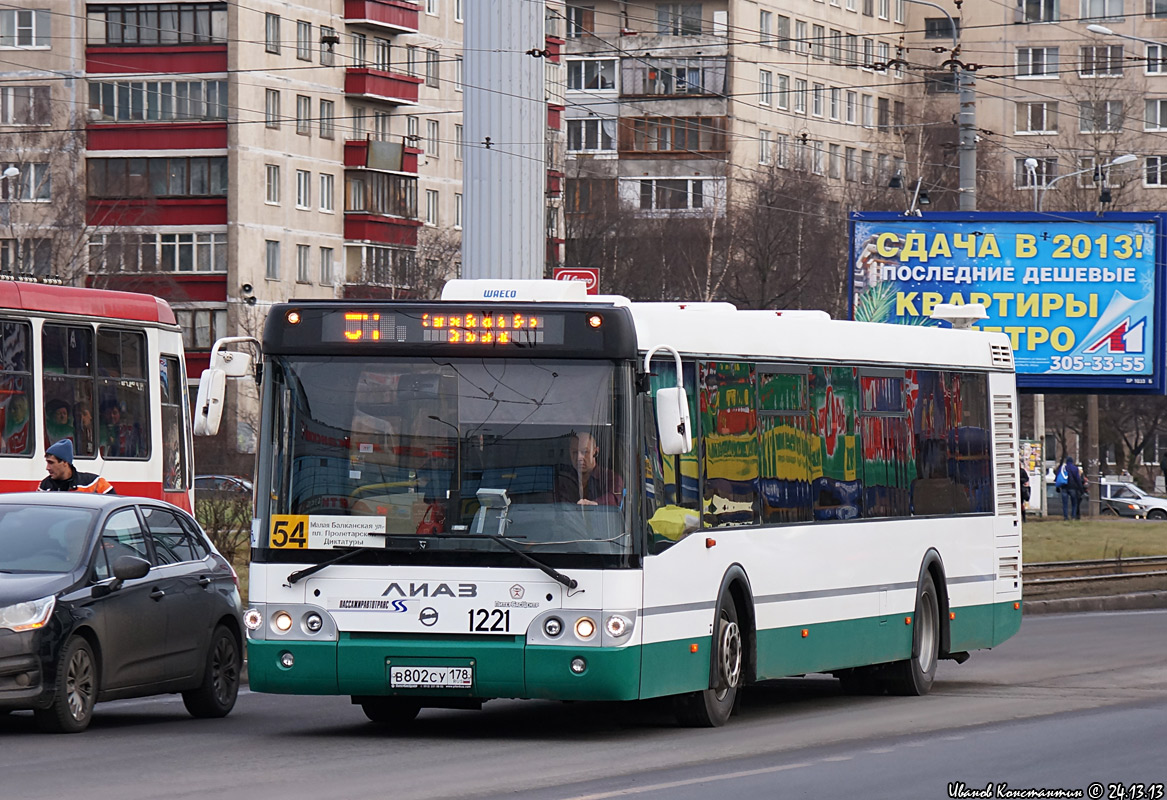 Санкт-Петербург, ЛиАЗ-5292.60 № 1221