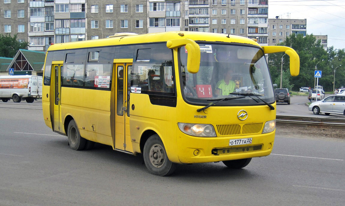 Алтайский край, Higer KLQ6728G № О 177 ТА 22