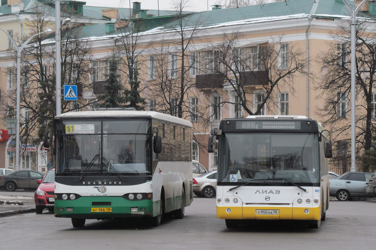 Пензенская область, Волжанин-5270-10-04 № 3034; Пензенская область, ЛиАЗ-5292.22 (2-2-2) № 425; Пензенская область — Разные фотографии