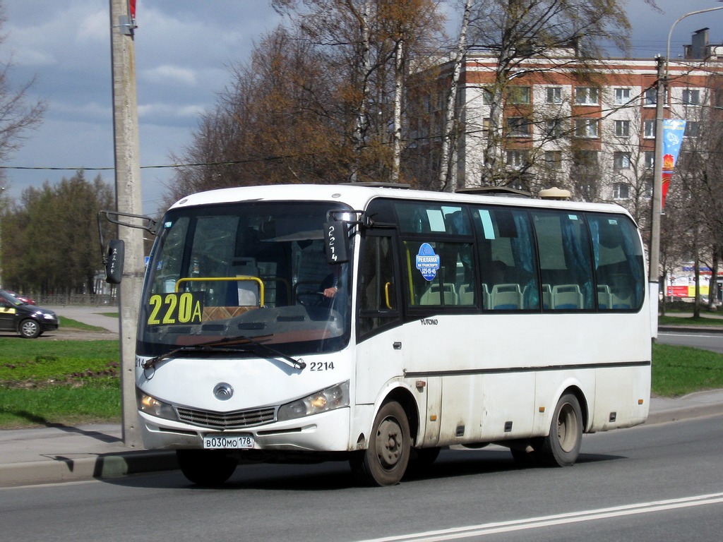 Санкт-Петербург, Yutong ZK6737D № 2214