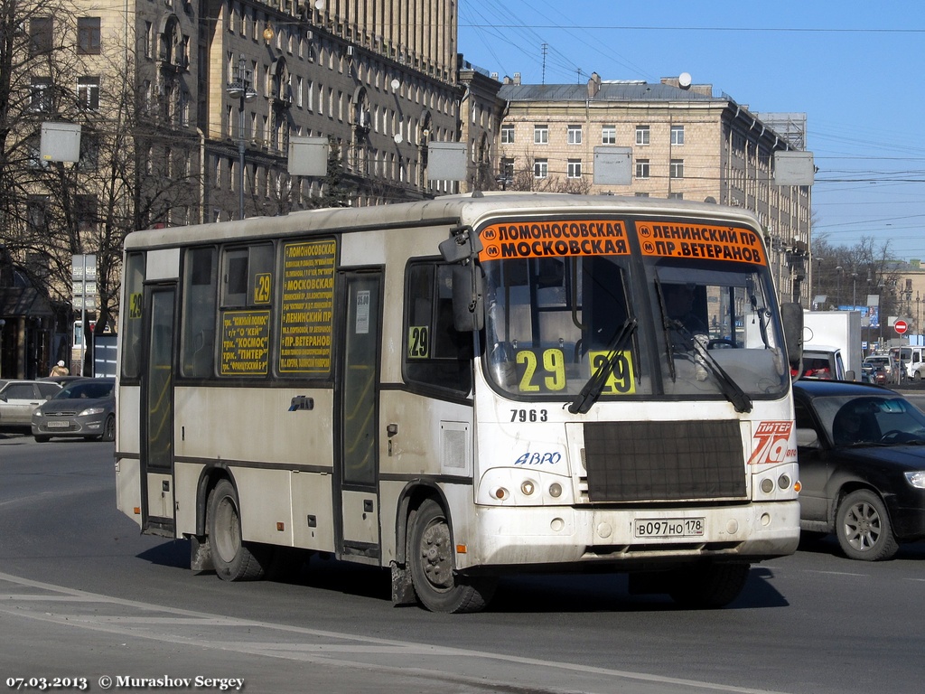 Санкт-Петербург, ПАЗ-320402-05 № 7963