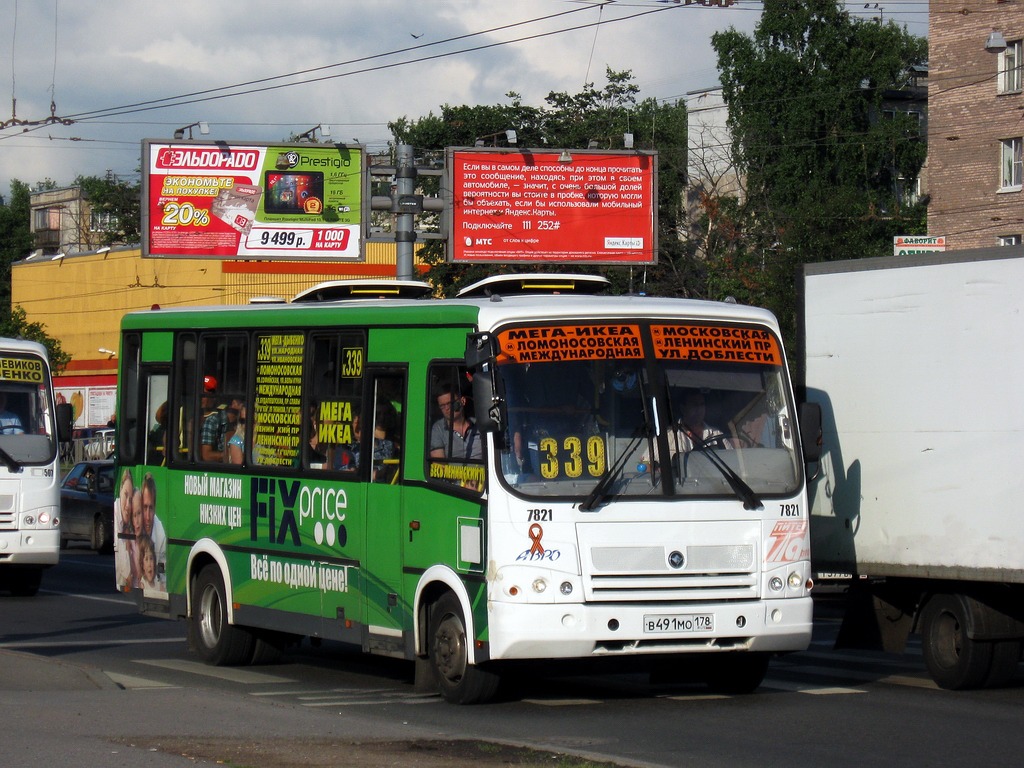 Санкт-Петербург, ПАЗ-320412-05 № 7821