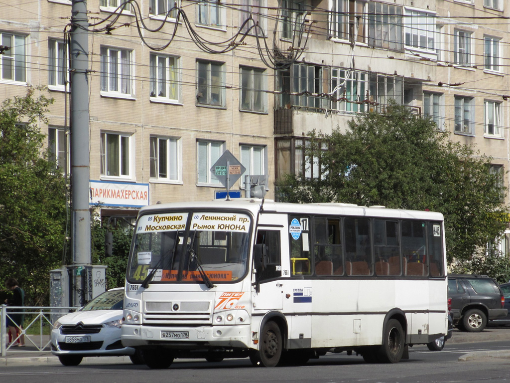 Санкт-Петербург, ПАЗ-320412-05 № 7651