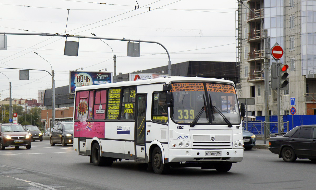 Санкт-Петербург, ПАЗ-320412-05 № 7852