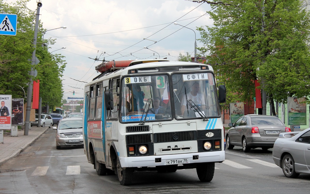 Томская область, ПАЗ-32054 № К 791 ВК 70