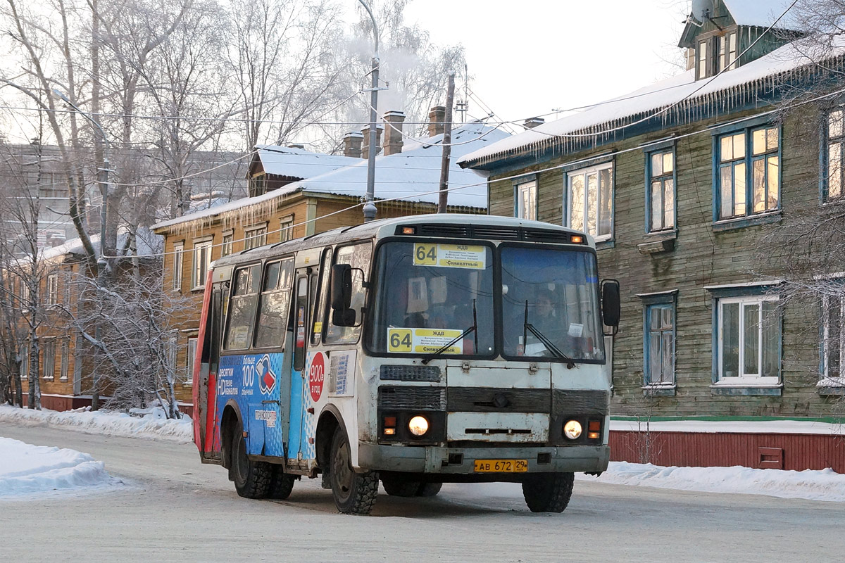 Архангельская область, ПАЗ-32054 № АВ 672 29