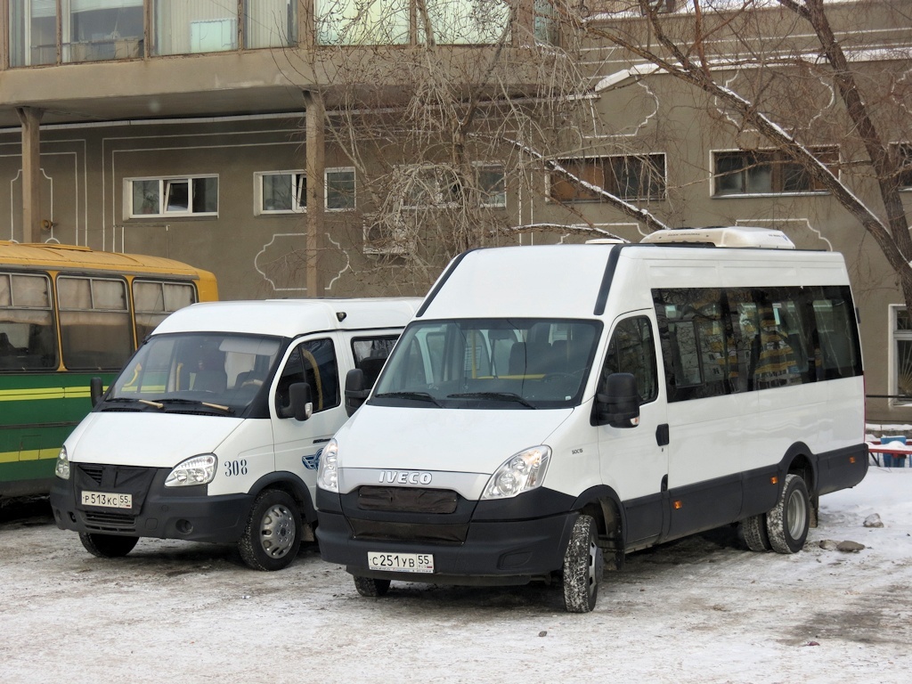 Omsk region, GAZ-322120 (X96) Nr. 308; Omsk region, Nizhegorodets-2227UU (IVECO Daily) Nr. 322