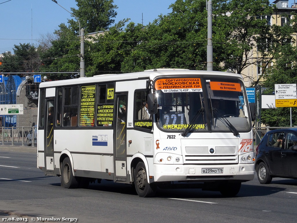 Санкт-Петербург, ПАЗ-320412-05 № 7632