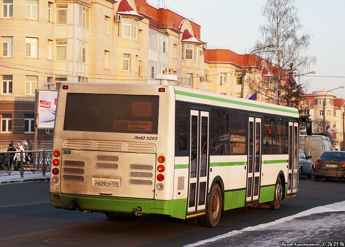 Санкт-Петербург, ЛиАЗ-5293.60 № 3818