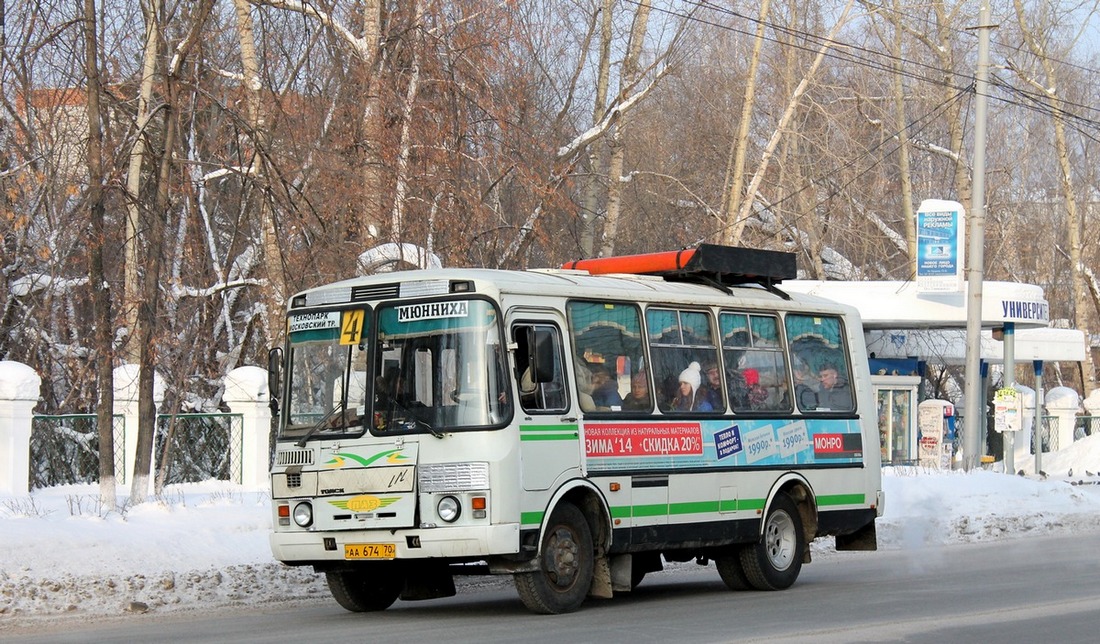 Томская область, ПАЗ-32054 № АА 674 70