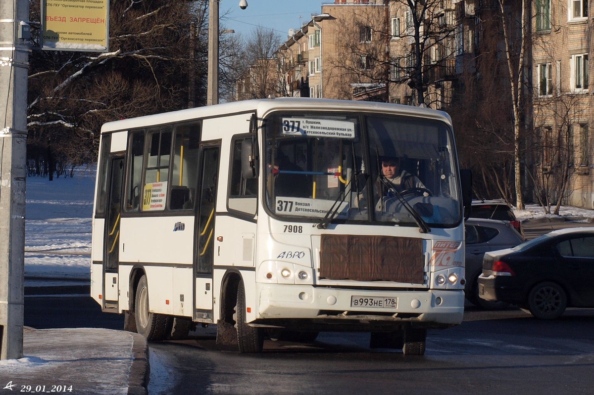 Санкт-Петербург, ПАЗ-320402-05 № 7908