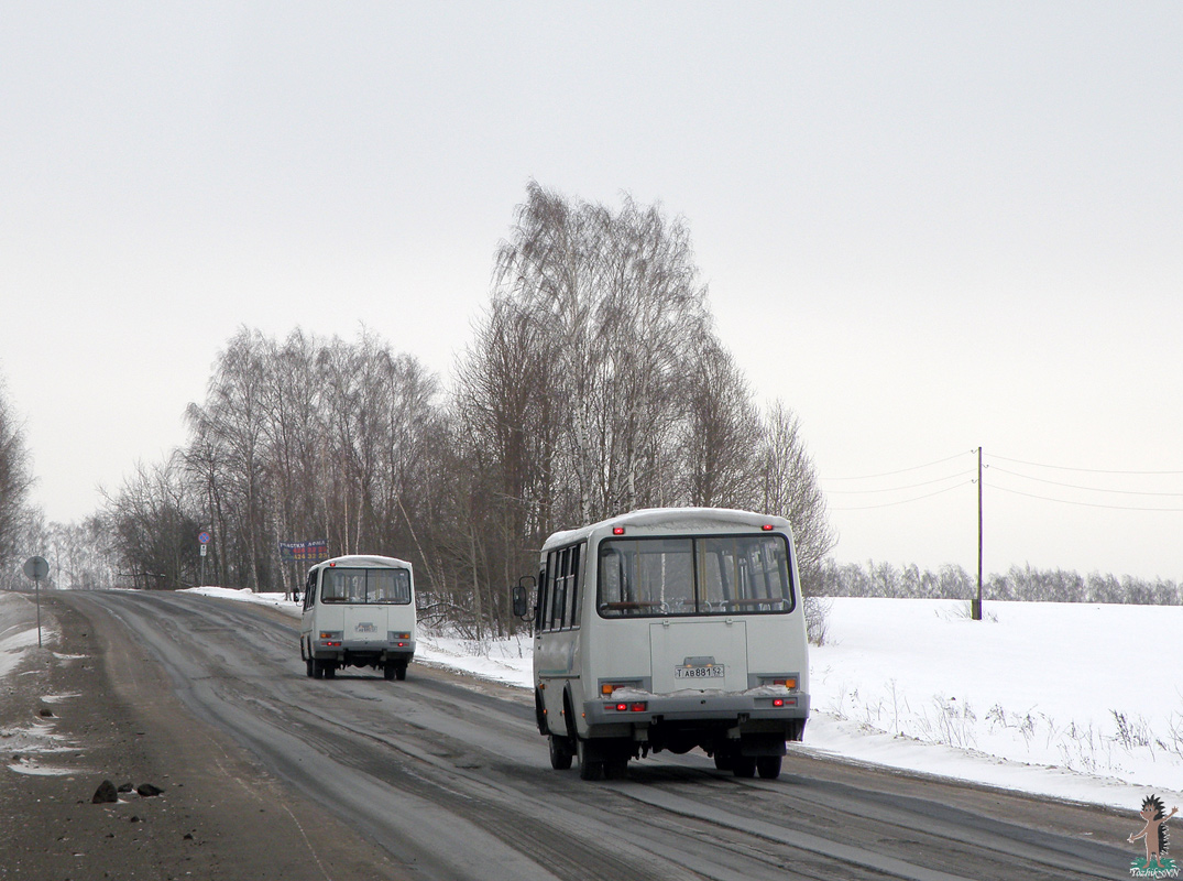 Nyizsnyij Novgorod-i terület, PAZ-32053 sz.: Т АВ 880 52; Nyizsnyij Novgorod-i terület, PAZ-32053 sz.: Т АВ 881 52; Nyizsnyij Novgorod-i terület — New Buses of OOO "PAZ"