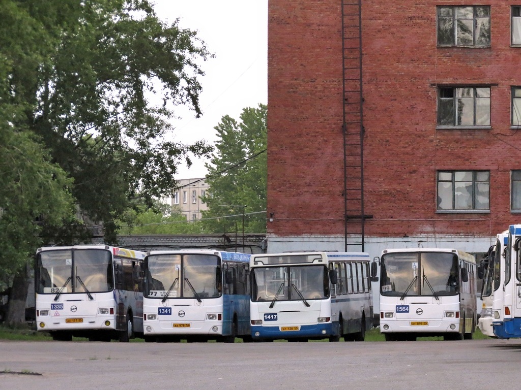 Omsk region, LiAZ-5293.00 # 1335; Omsk region, LiAZ-5293.00 # 1341; Omsk region, LiAZ-5256.40 # 1417; Omsk region, LiAZ-5293.00 # 1564; Omsk region — Bus depots
