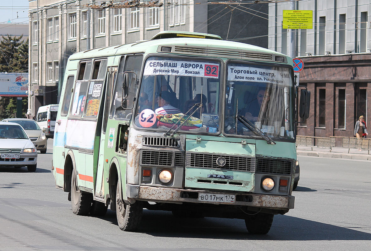 Челябинская область, ПАЗ-32053 № В 017 МК 174