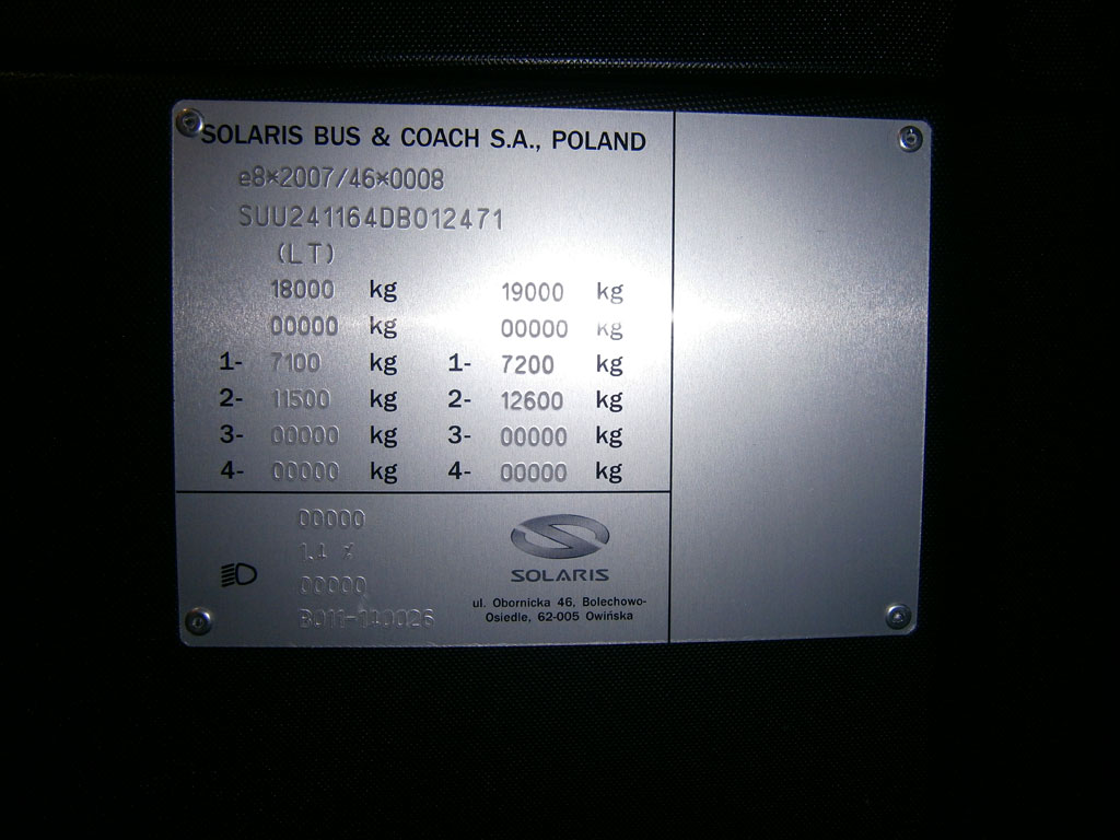 Litvánia, Solaris Urbino III 12 CNG sz.: 950