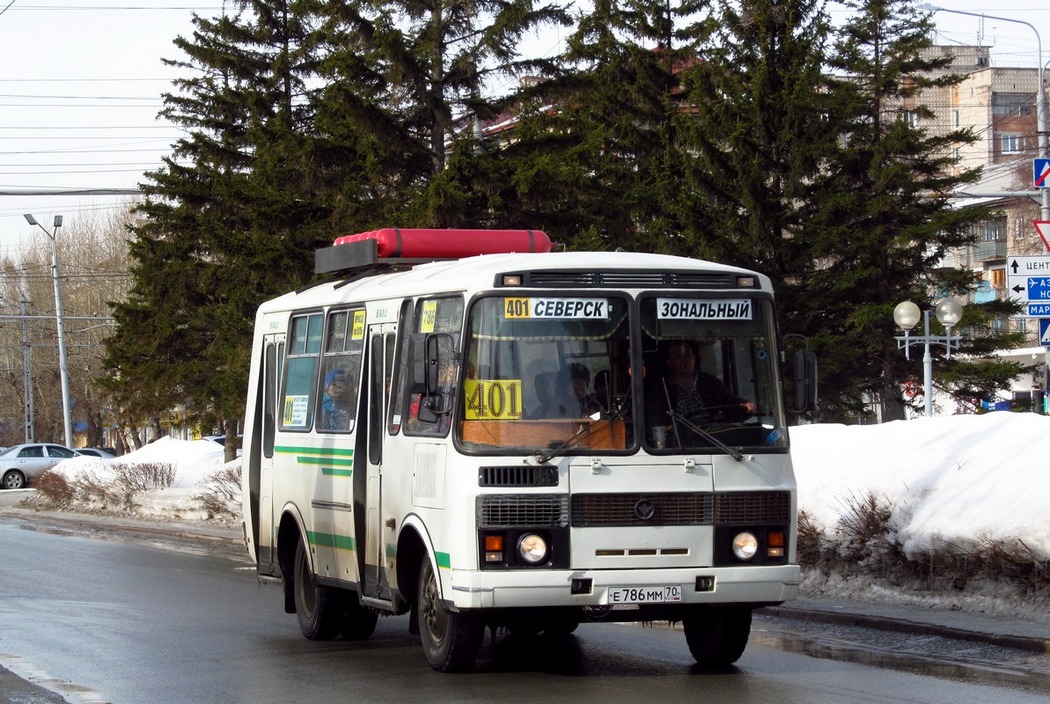 Томская область, ПАЗ-32054 № Е 786 ММ 70