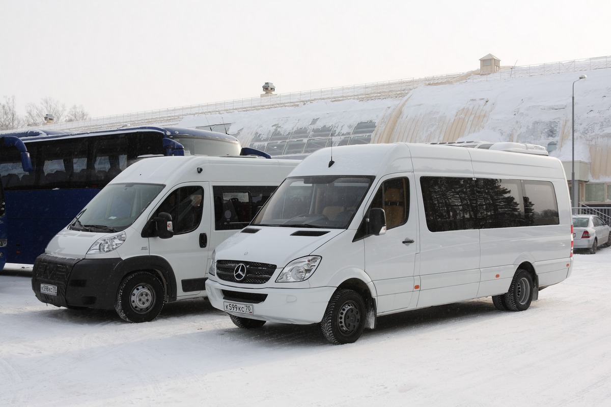 Томская область, Нижегородец-FST613 (FIAT Ducato) № К 598 КС 70; Томская область, Луидор-22360C (MB Sprinter) № К 599 КС 70