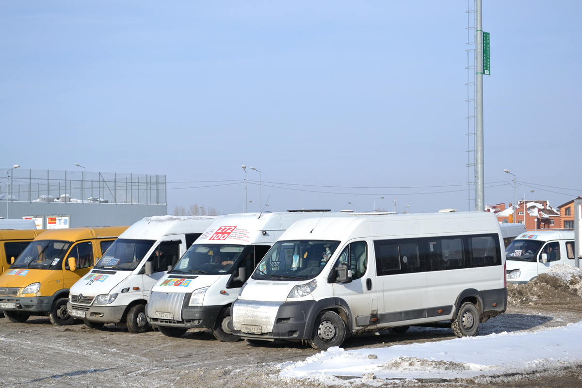 Omsk region, GAZ-322132 (XTH, X96) № Р 441 ОХ 55; Omsk region, 904.663 (Mercedes-Benz Sprinter 413CDI) № С 118 ОН 55; Omsk region, Sollers Bus B-BF (Ford Transit) № С 025 ХО 55; Omsk region, Nizhegorodets-2227SK (Peugeot Boxer) № С 864 АТ 55; Omsk region — Bus stops