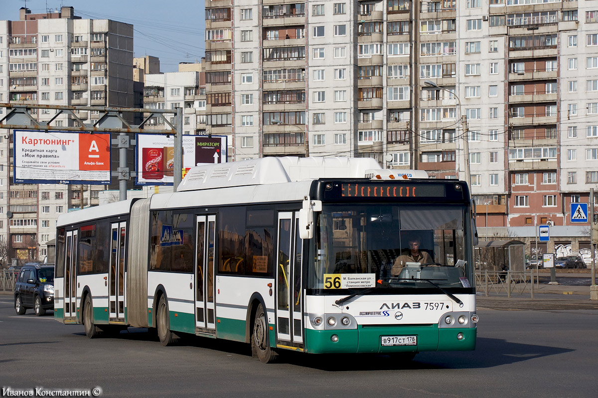 Санкт-Петербург, ЛиАЗ-6213.71 № 7597