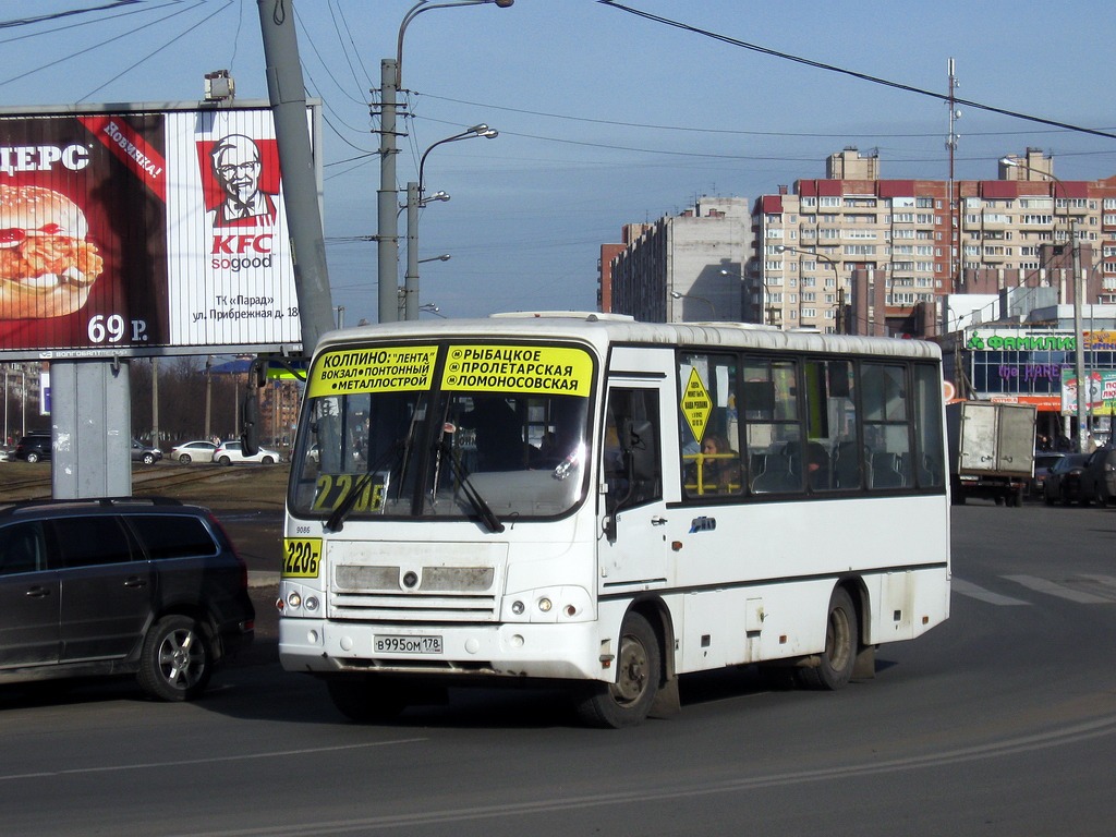 Санкт-Петербург, ПАЗ-320402-05 № 9086